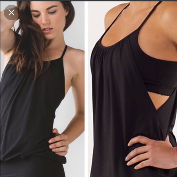 Lululemon No Limits Tank Black No Limit Top Tank Built-in Bra - Picture 3 of 7
